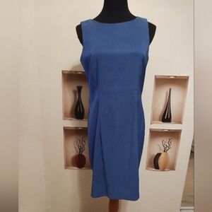 Elegant Blue Sleeveless Dress For Work or Play - Only $16!